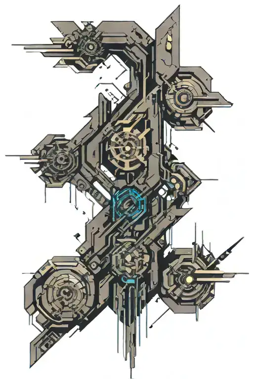 Cyberpunk Design Incorporating Symbols