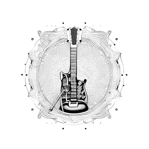 Guitar With Adn Music