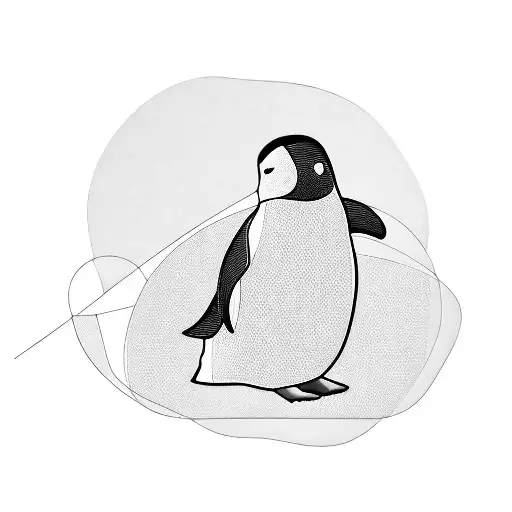 Penguin Wearing A Cylinder