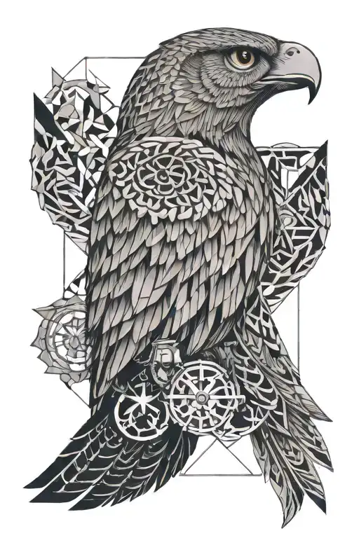 Owl With Key And Wolf Howling