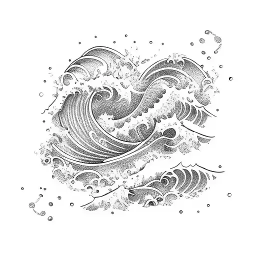 Ocean Wave With A Beach