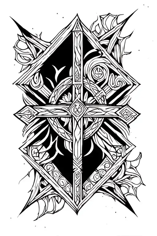 Norse Tattoo But With Christian Themes Instead