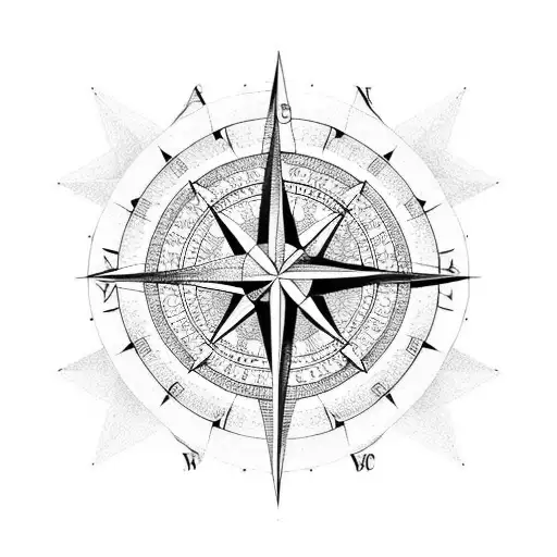 Compass Rose Forearm Vertical Mountains