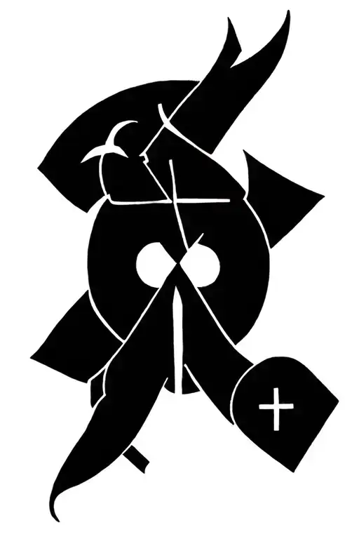 Viking Runes Similar To The Vegvisir Symbol But With Christian Themes Instead