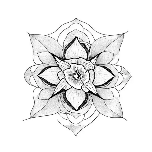 Lily With Triangle Behind It