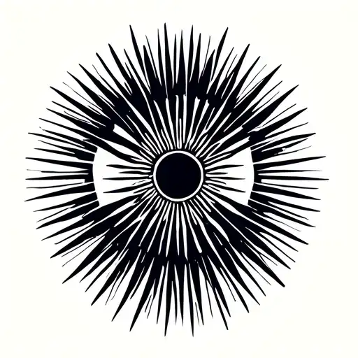 Palm And Sun Shining