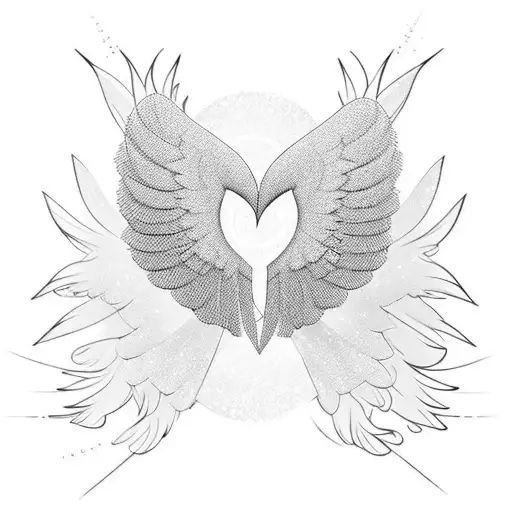 An Angel Wings Followed A Sea Rave Followed A Hall Heart All In One Line