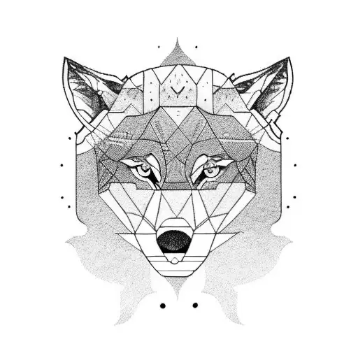 Wolfs Howling At Moon In Desert