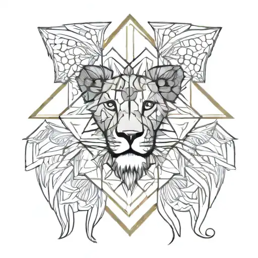 Collab Mandala And Lion On Hand