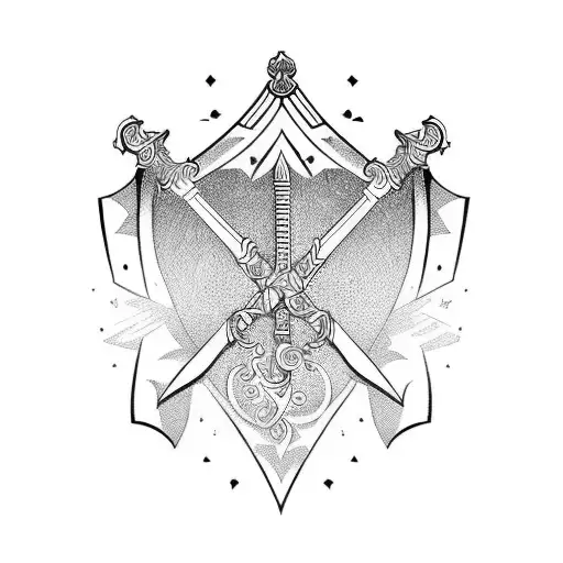 Single Upright Sword With Handle