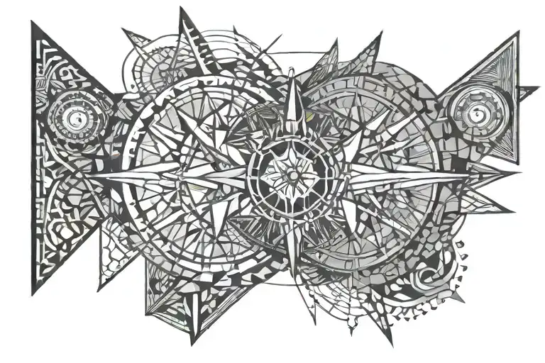 Follow Your Bliss Quote With Compass In Straight Line