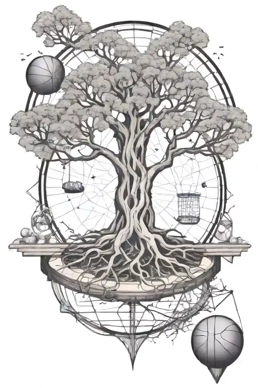 Balance Scale Tree Roots Galaxy Camera Basketball