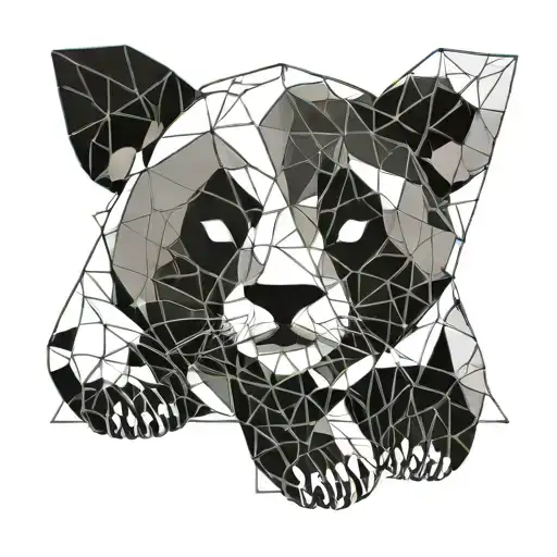 Panda Wearing A Cat Pijama