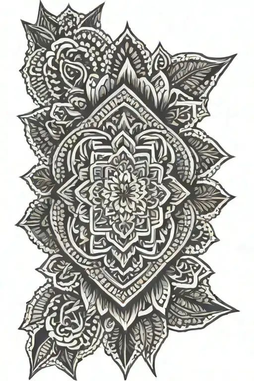 Geometric Henna Design