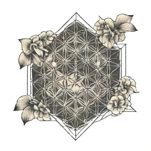 Mushroom Crystal Flower Of Life Japanese Geometry Fibonacci