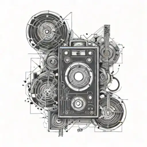 Full Sleve Music Tattoo Focusing On Ableton Live And Soundforms