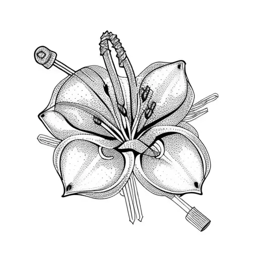 Realistic Lily Flower Bouquet With Crochet Hooks Intertwined