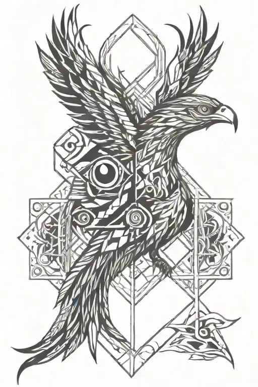 Phoenix And Eye Looking