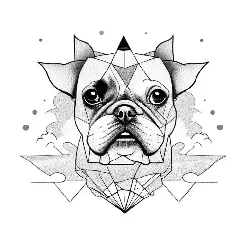 A Dog And Clouds With Sunset