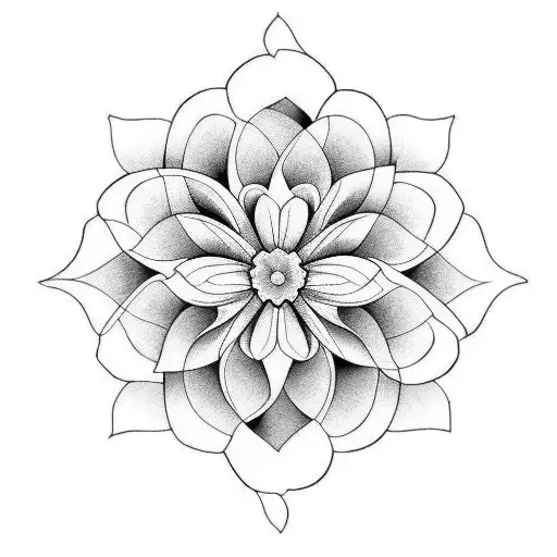 6 Petaled Flower Psychedelic