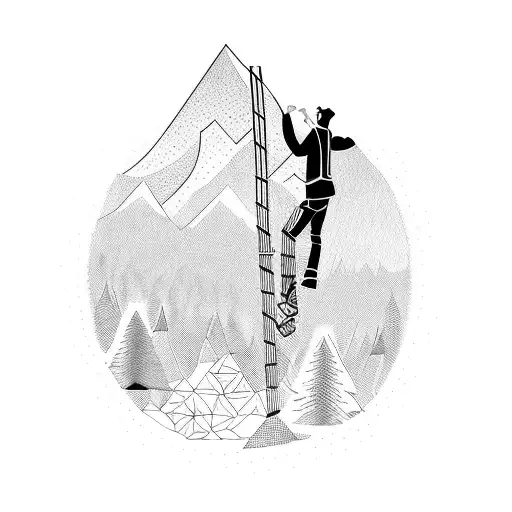 Ivies Climbing Up Mountain