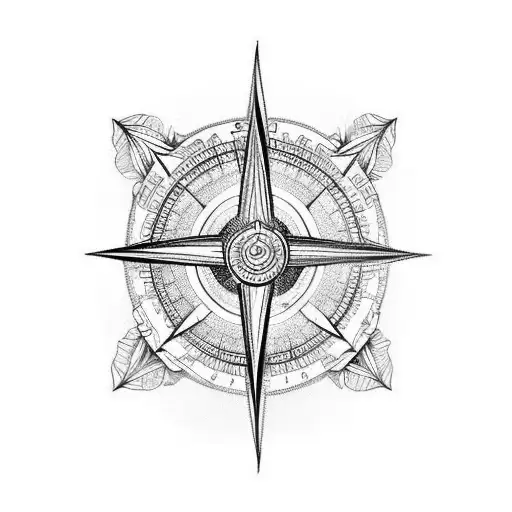 Dagger With Compass Above