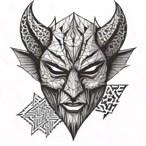 Geometric Demon Mask