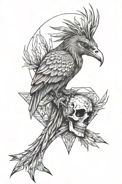 Dead Phoenix Bone And Skull Wearing