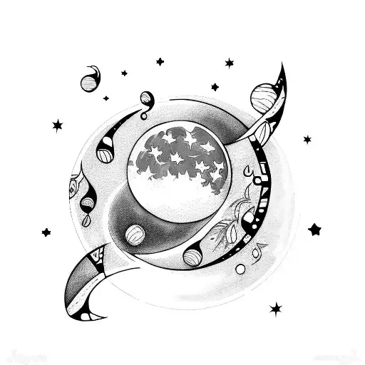 Moon With Music And Sapphire