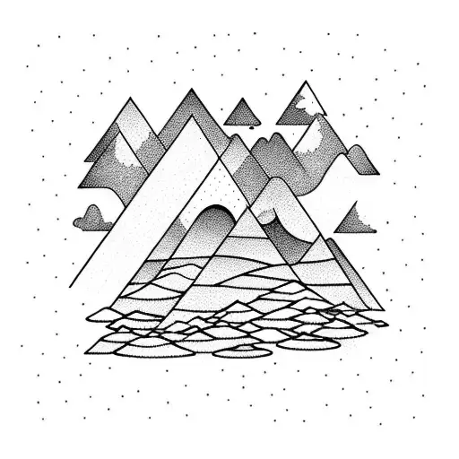 Northern Lights Over The Mountain