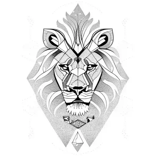 Agressive Lion With Half Moon Combined