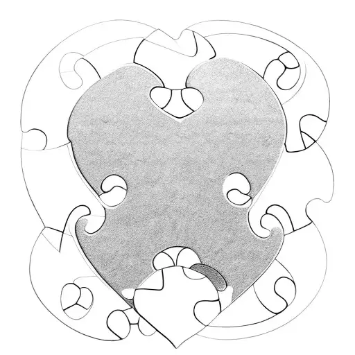 A Heart-shaped Puzzle Piece With The Word 'Father' And The Child's Name