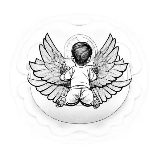 Wings Holding A New Born Baby