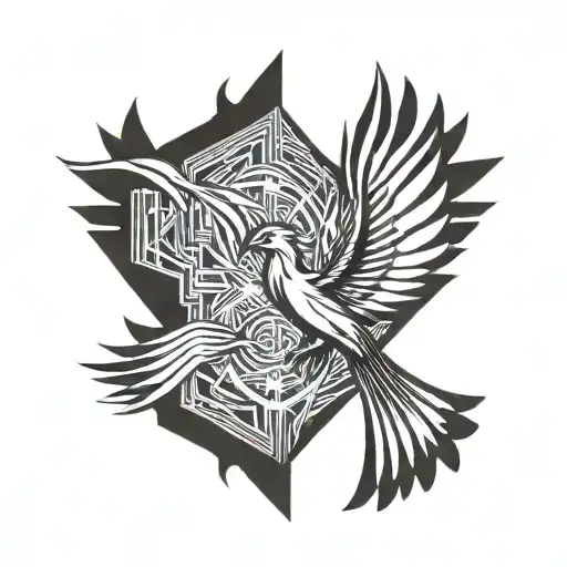 Phoenix Flying Out Of A Book