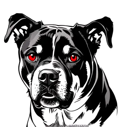 Angry Rottweiler With Red Eyes