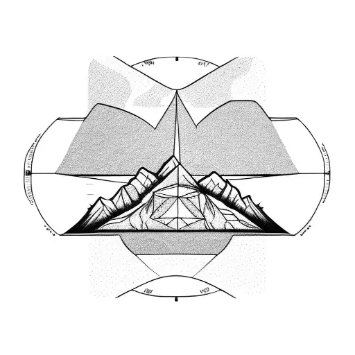 Compass Mountain Scene Trees Book