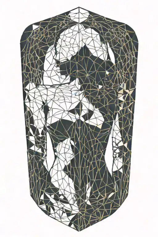 Faceless Slim Woman Silhouette Sensual Flexing