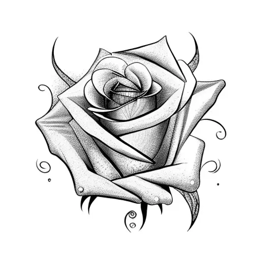 A Rose Wrapping A Wand With 'And After' Written Under It