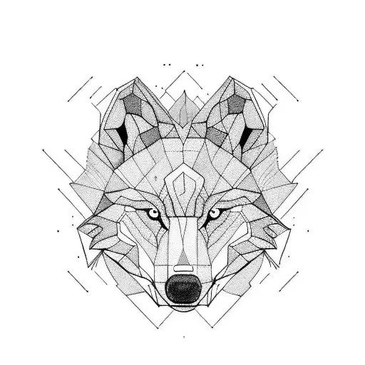 A Head Of Half Wolve And Half Bear