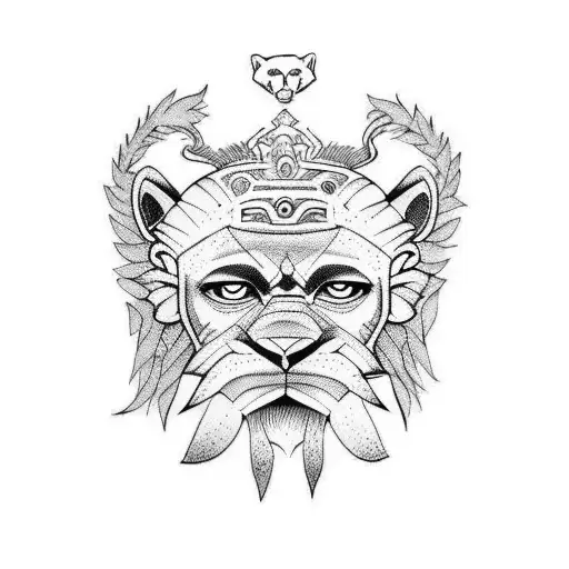 Socrates Tattoo With Jaguar And Monkey On Chest