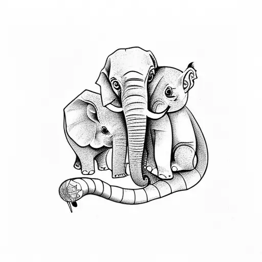 Elephant And Squirrel