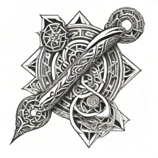 Stethoscope Forming The Shape Of A Sword