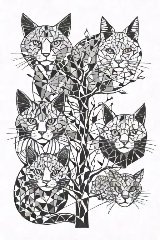 3 Cats Family Tree Fish Space