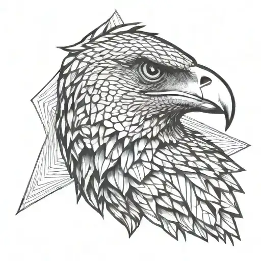 Raptor Bird With Blood Dripping From Beak