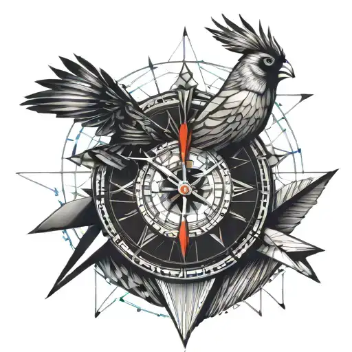 Clock Cardinal Points Arrow Ram