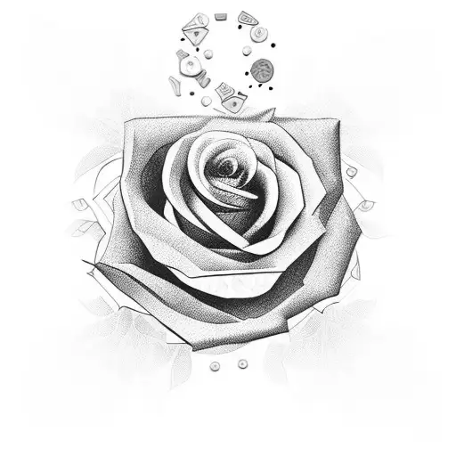 A Rose Made Of Money And Coins