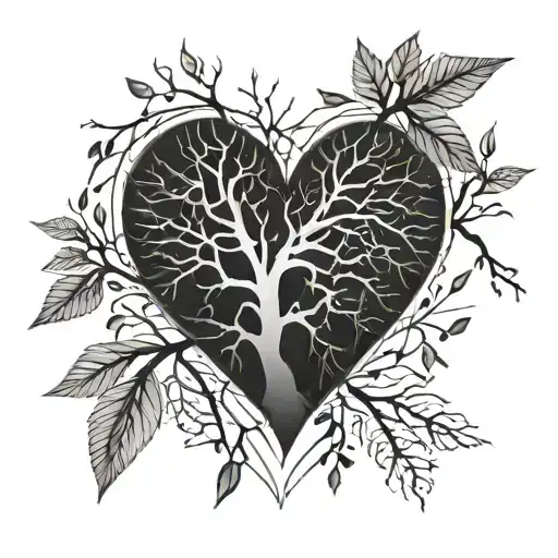 Heart And Tree Branches