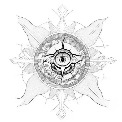 Sun With The Letters D J And L Inside It