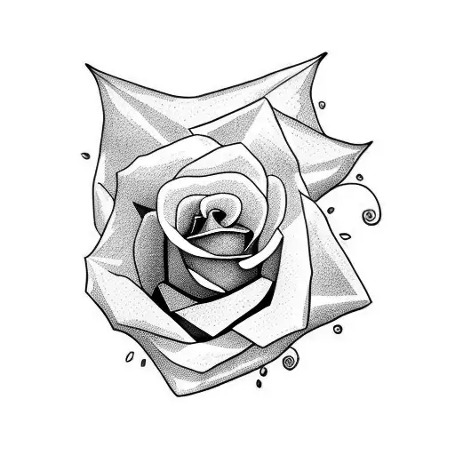 Statue And Rose And Sentence