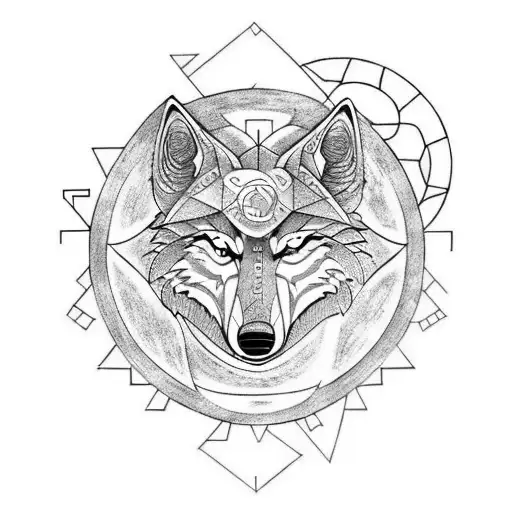 Fenris Wolf In Mechanical Rune